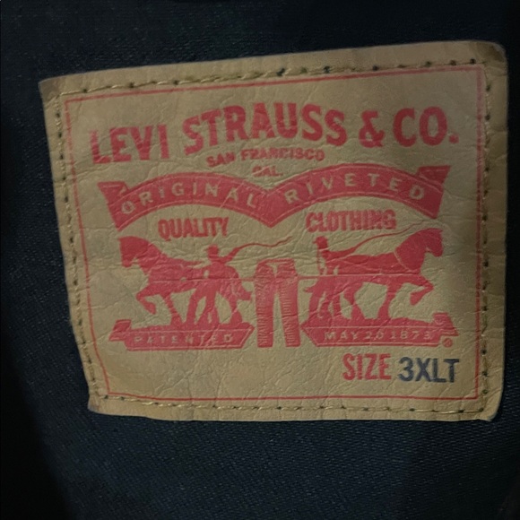 Levi's Men's Jet Black Trucker Jacket. Size 3XL NEW WITH TAGS - Picture 4 of 6